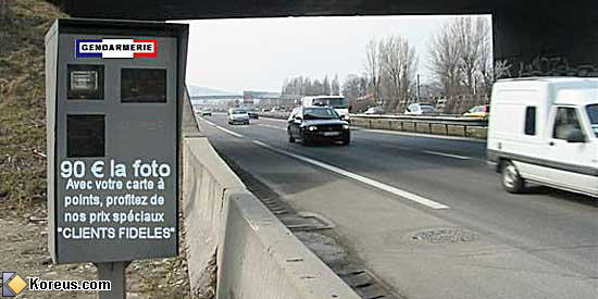image radar automatique humour insolite 90 euro la photo avec votre carte à points profitez de nos prix spéciaux Clients fidèles