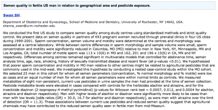 pesticides et spermatozoïdes