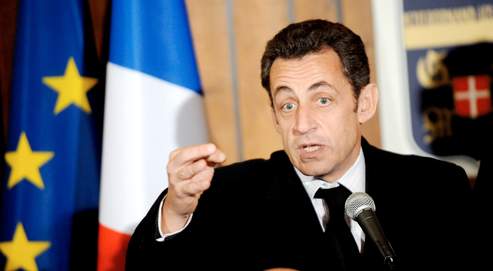 Nicolas Sarkozy, lors d'un discours en Haute-Savoie, mardi.