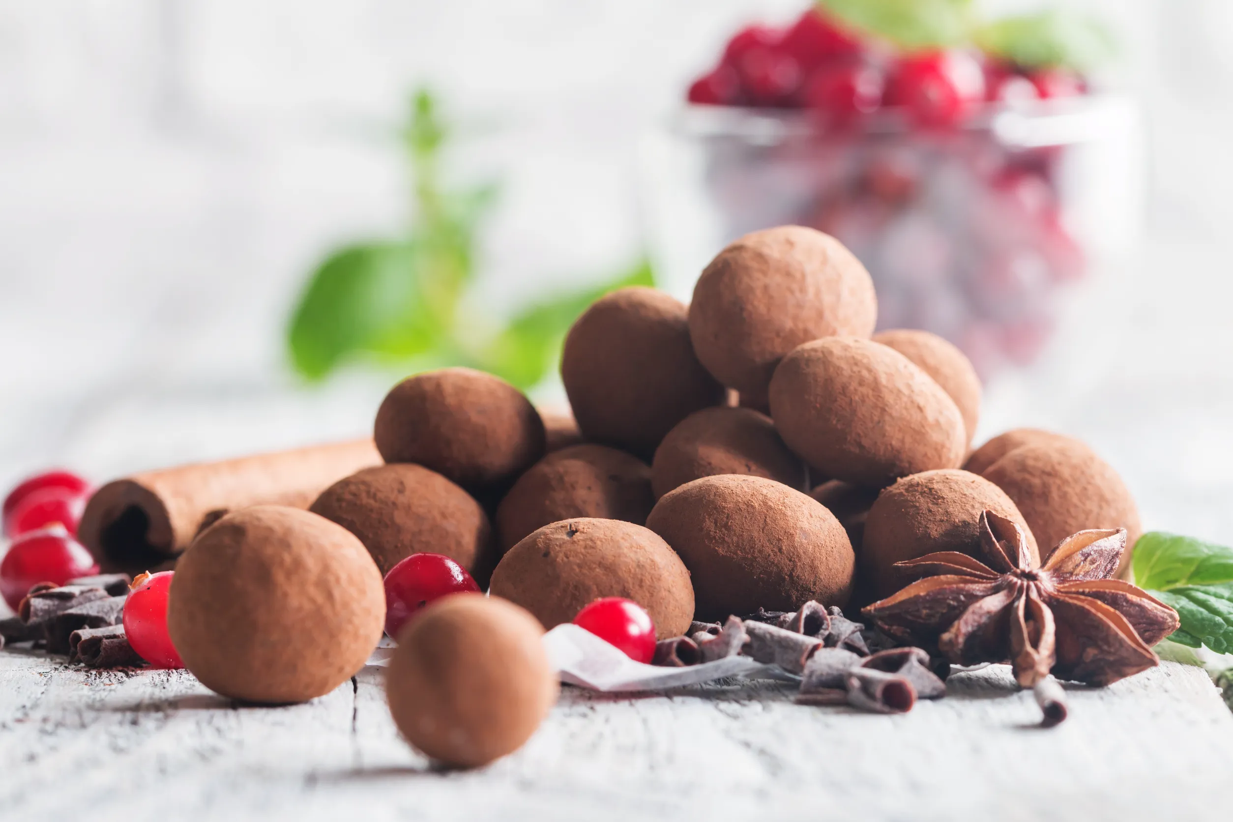 des truffes au chocolat